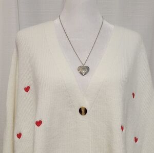 NWOT! Cozyjoi Hearts Cardigan